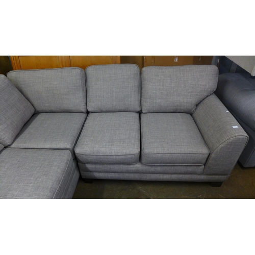 1654 - A fossil grey upholstered LHF corner sofa