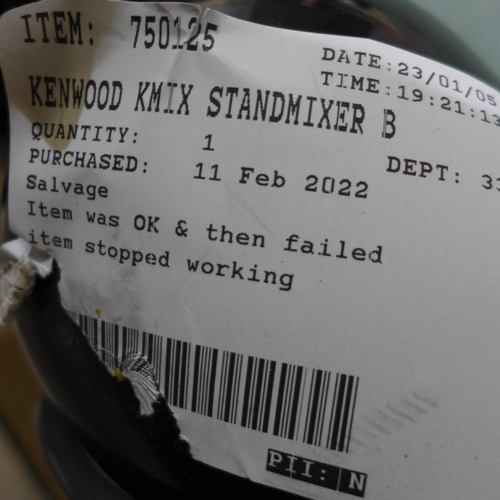 3004 - Kenwood KMix Standmixer Blender (model:- KMX750AB), original RRP £199.99 + VAT (284-146) * This lot ... 