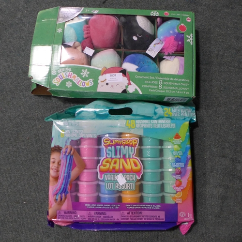 3009 - Squishmallow Plush Set and Slimy Gloop Sand  (284-153,155) * This lot is subject to VAT