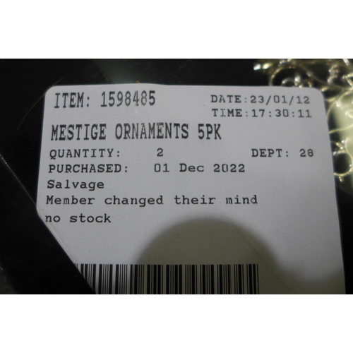 3069 - Curtain String Light, 2 Mestige With Swarovski Ornaments (5 in a pack)  (284-280,296) * This lot is ... 