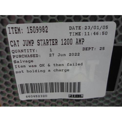 3072 - CAT Jump Starter (1200 Amp) (model:- CJ1000DXT) (284-152) * This lot is subject to VAT