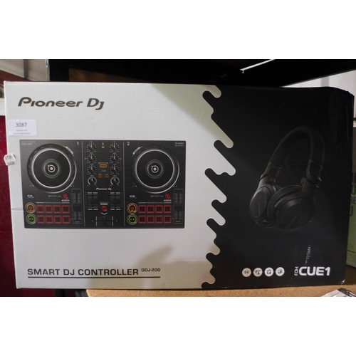 3087 - Pioneer DJ Bundle (models:- DDJ-200 & HDJ-CUE1BT-K), original RRP £164.99 + VAT (284-346) * This lot... 