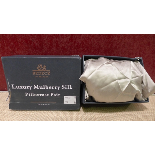 3090 - Bedeck Mulberry Silk Pillowcase 2 Pack    (284-369) * This lot is subject to VAT