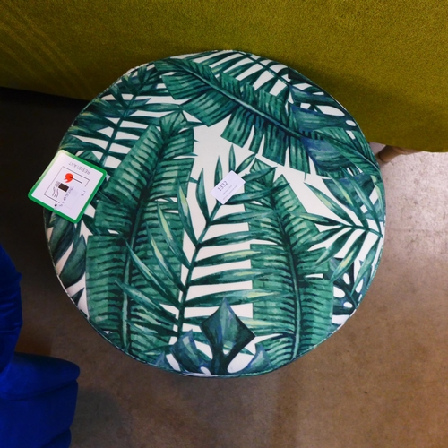 1332 - A palm leaf upholstered footstool