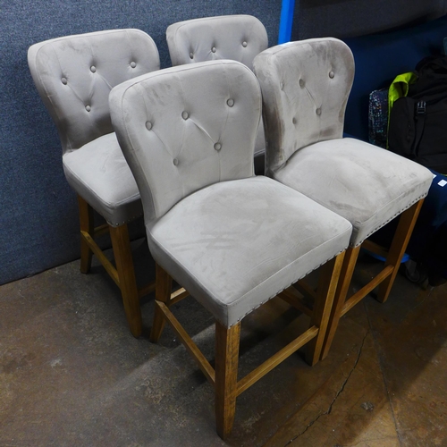 1433 - A set of four Arlo taupe bar stools