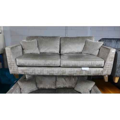 1442 - A Barker and stonehouse Dolce silver upholstered four seater sofa RRP £1589