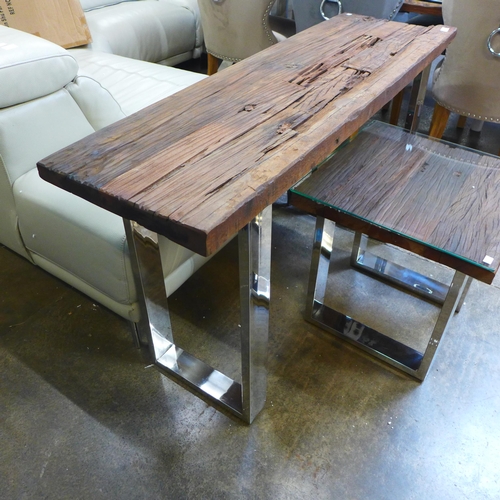 1553 - A railway sleeper console table