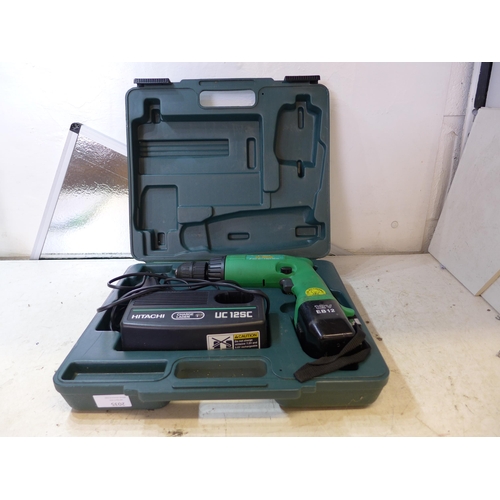 2035 - Hitachi UC12SC cordless drill with battery and charger in case