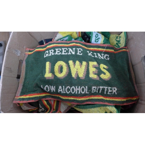 2084 - Approx 30-40 branded beer/bar towels