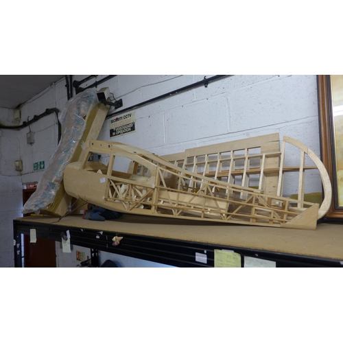 2239 - Approx 1.5m long Balsa wood aeroplane kit