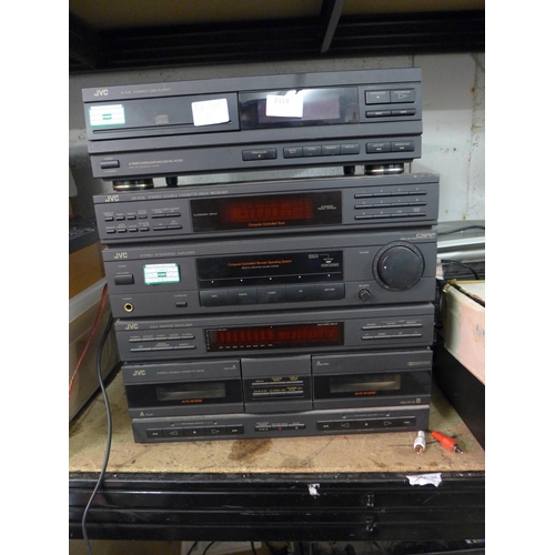 2319 - JVC stereo comprising CD player XL-EX34, double cassette deck Sea Graphic equalizer, receiver and st... 