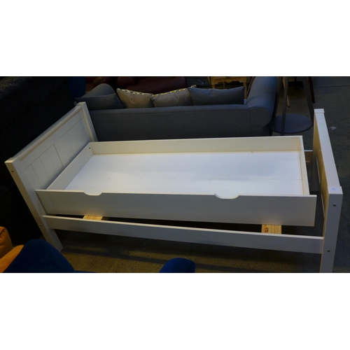 1624 - A white painted pull out drawer bed frame (single)  *This lot is subject to VAT