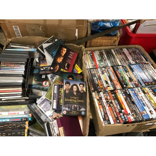 2136 - Approx 150 DVD movies viz action, comedies, fantasy, sci-fi etc plus small quantity of music cds