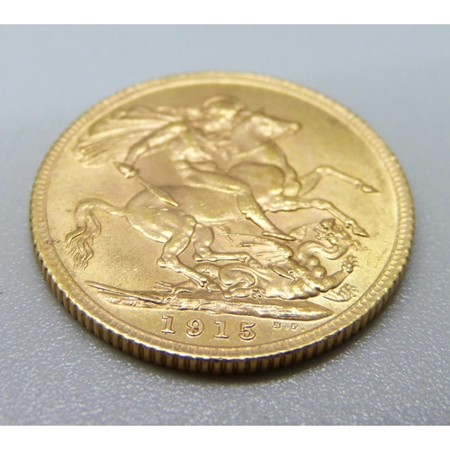 1001 - A 1915 gold full sovereign