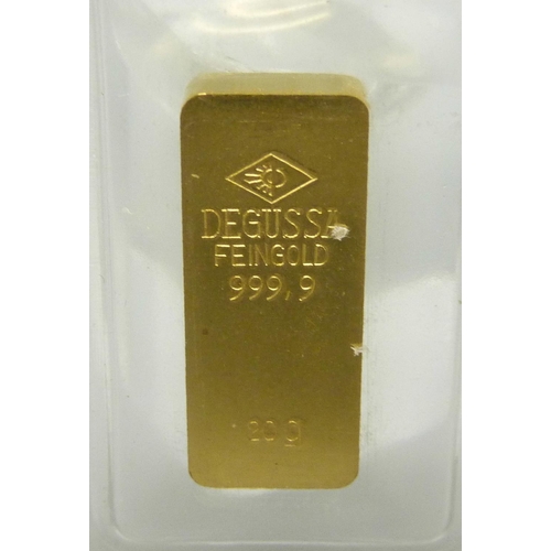 1059 - A 20g 999.9 fineness gold ingot