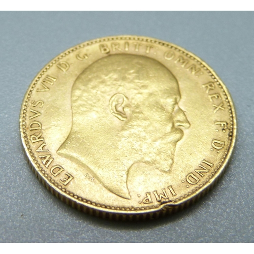 1076 - A 1904 gold full sovereign