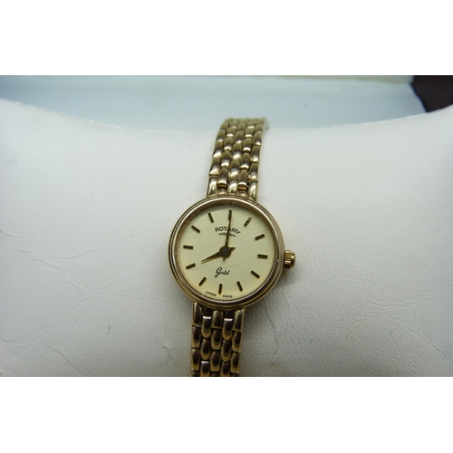 1096 - A lady's 9ct gold Rotary wristwatch, boxed, gross weight 17.3g