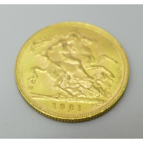 1151 - A 1931 gold sovereign