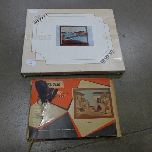 1202 - Two vintage marquetry kits **PLEASE NOTE THIS LOT IS NOT ELIGIBLE FOR POSTING AND PACKING**