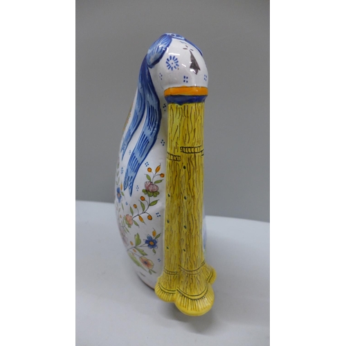 601 - A Quimper vase, 28cm