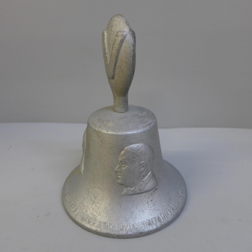 624 - A WWII bell made from the wreckage of a German fighter plane shot down over Britain 1939-1945