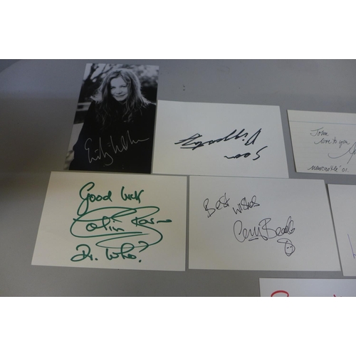 636 - Harry Potter and Doctor Who interest autographs including David Bradley, Zoe Wannamaker, Oliver Phel... 