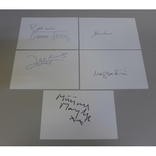 639 - Harry Potter autograph selections including Maggie Smith, James Phelps, Gemma Jones, Miriam Margolie... 