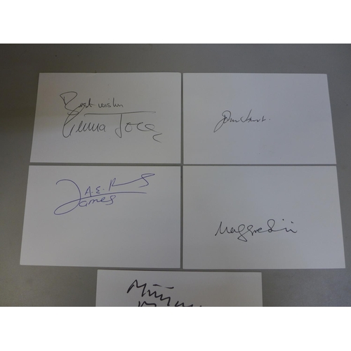 639 - Harry Potter autograph selections including Maggie Smith, James Phelps, Gemma Jones, Miriam Margolie... 