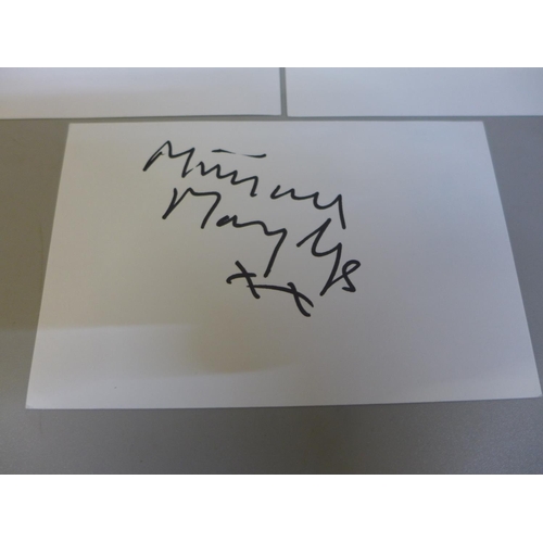 639 - Harry Potter autograph selections including Maggie Smith, James Phelps, Gemma Jones, Miriam Margolie... 