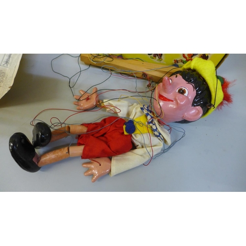 651 - A Pelham puppet, 1962 Pinocchio, boxed