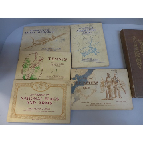 662 - The Lord Roberts Memorial Fund stamp album and six John Player cigarette card albums