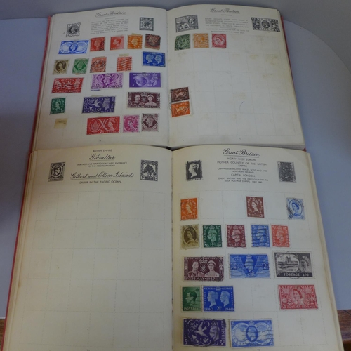 667 - Stamps:- box of stamp albums and covers