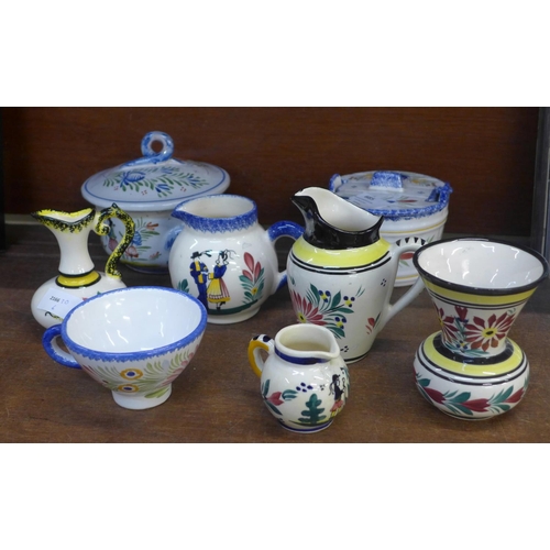 685 - Eight items of Quimper china