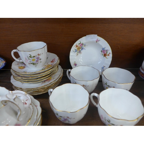 691 - Royal Crown Derby Posies cups, saucers, dishes and jugs