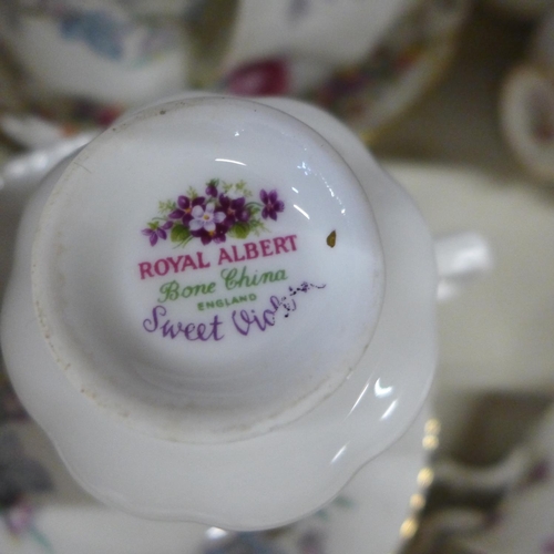 696 - Royal Albert Sweet Violets, Royal Kent Trentside and Hammersley china