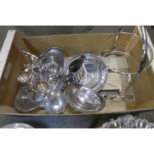 751 - A collection of silver plated ware