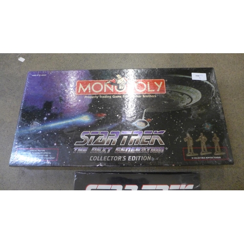 757 - Monopoly Star Trek The Next Generation sealed box and The Next Generation calendar, sealed