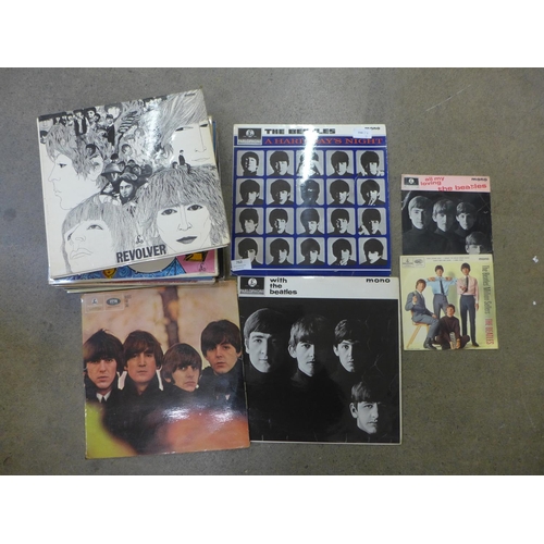 762 - A collection of LP's, seven The Beatles including five Mono, Revolver, Beatles For Sale, With The Be... 