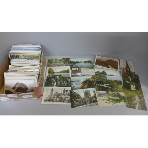 765 - A box of postcards, vintage to modern