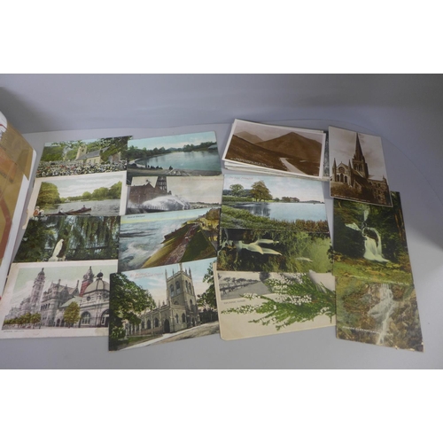 765 - A box of postcards, vintage to modern