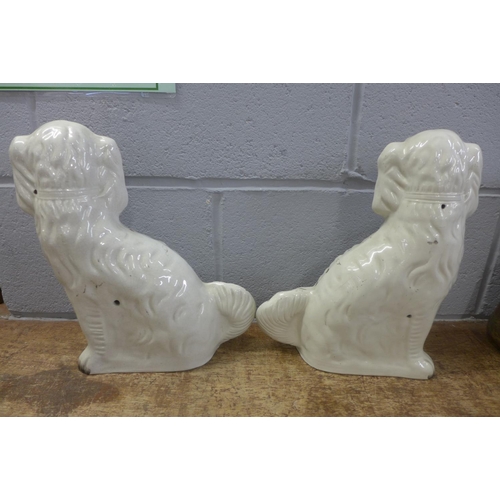 818 - A pair of Staffordshire spaniels