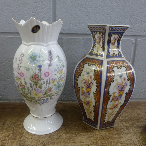 820 - An Aynsley Wild Tudor vase and one other