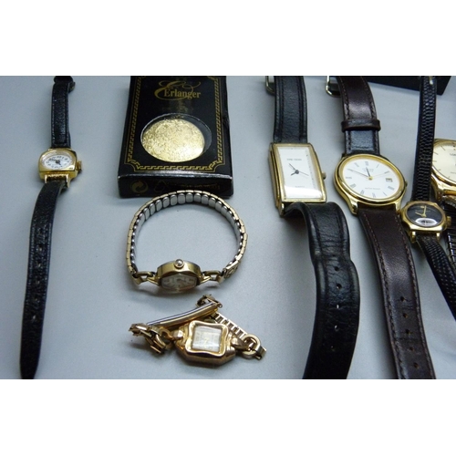 849 - A collection of wristwatches, quartz and mechanical