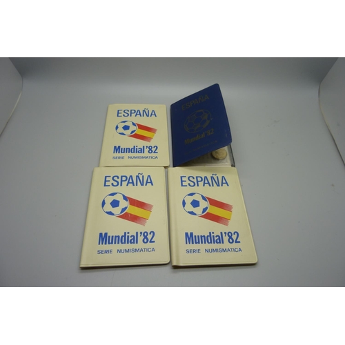 893 - Four Espana Mundial 82 Serie Numismatica coin sets