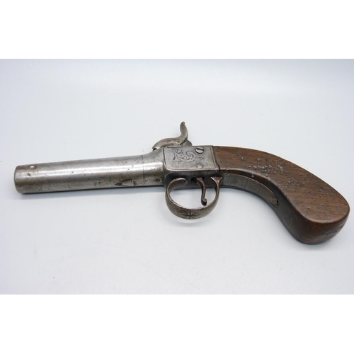 942 - A 19th Century percussion pistol