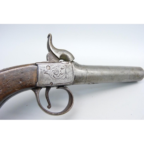 942 - A 19th Century percussion pistol