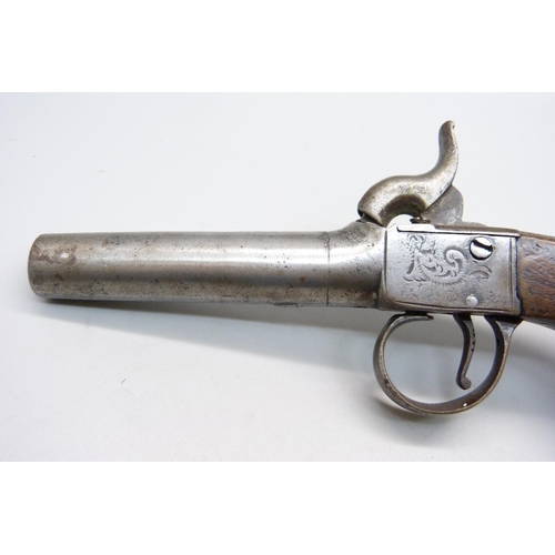 942 - A 19th Century percussion pistol