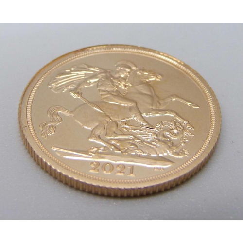 965 - A 2021 gold full sovereign