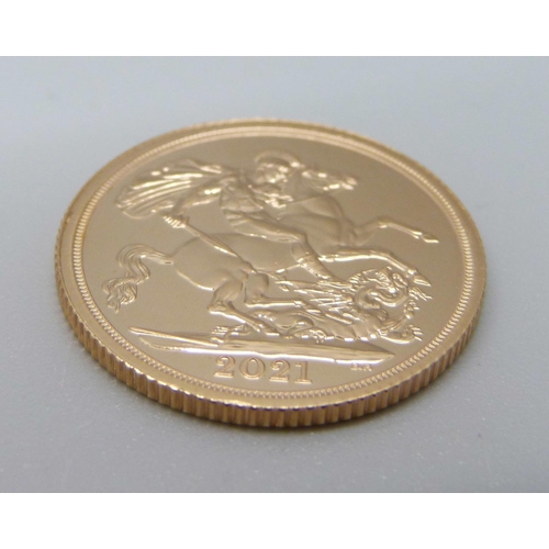 968 - A 2021 gold full sovereign