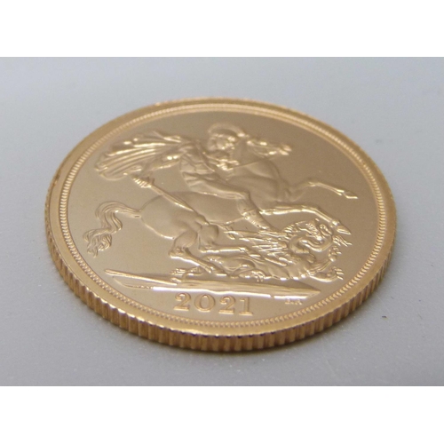 971 - A 2021 gold full sovereign